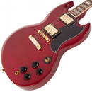 Vintage VS6 Reissued Electric Guitar ~ Cherry Red/Gold Hardware