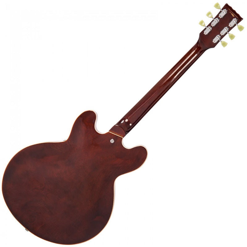 Vintage VSA500 Reissued Semi Acoustic Guitar ~ Natural Walnut