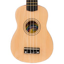 Laka Rainbow Series Soprano Ukulele & Carry Bag ~ Natura