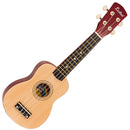 Laka Rainbow Series Soprano Ukulele & Carry Bag ~ Natura