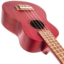 Laka Acoustic Ukulele & Bag ~ Soprano ~ Red