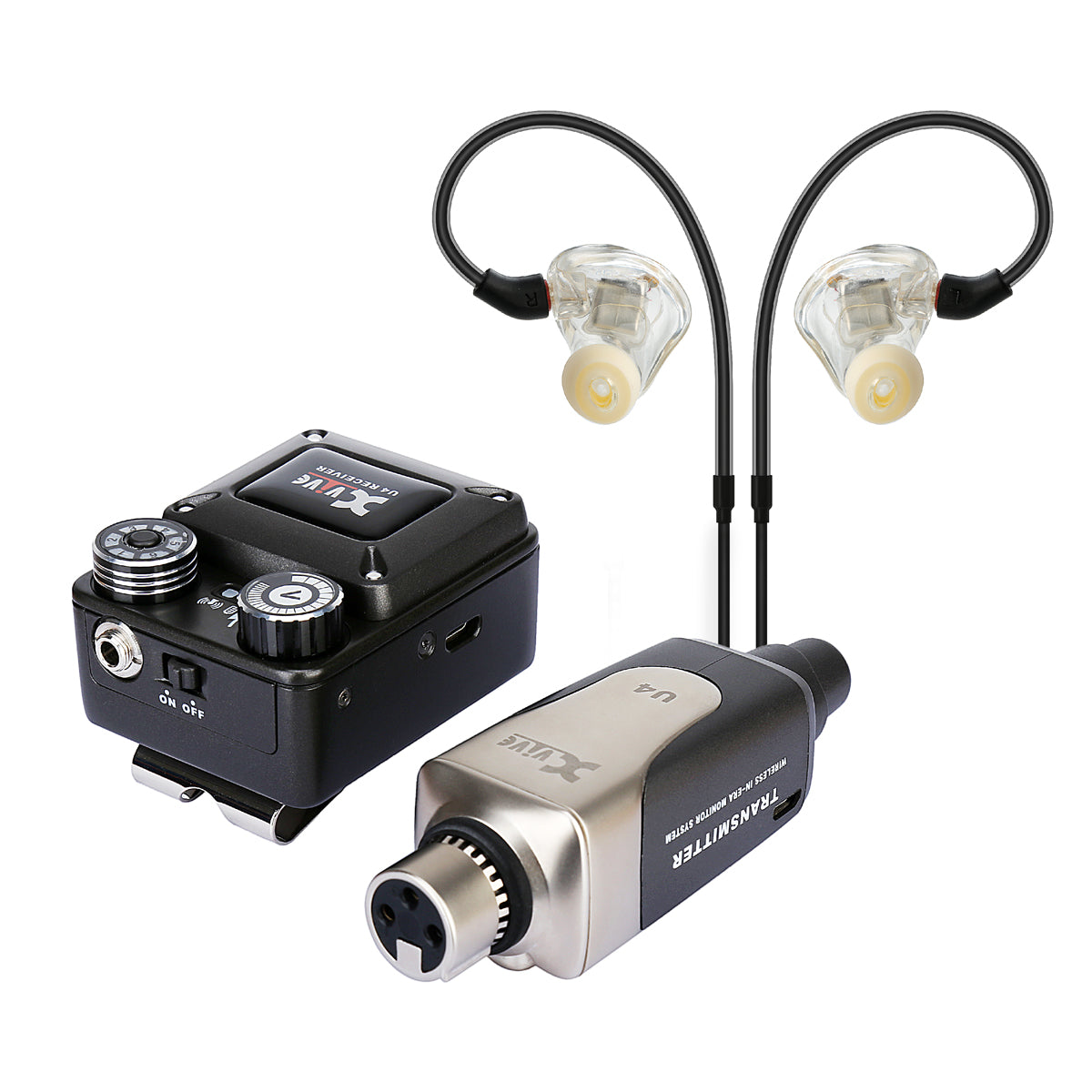 【超美品】 Xvive U4 MONITOR Wireless System Xvive U4R2 Wireless In Ear Monitor System 2 Receiver and 1