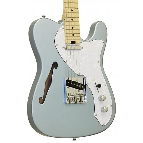 Aria Electric Guitar - 615 TL MIB ThinLine - Mystic Ice Blue