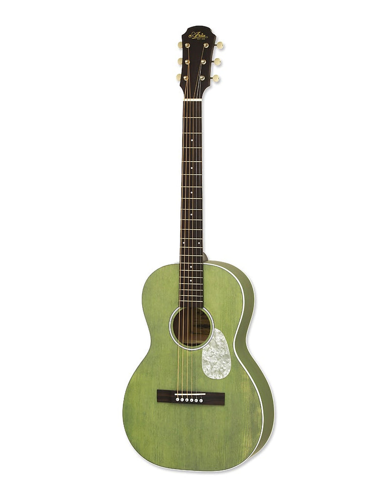 Aria 131UP STGR Urban Player Acoustic Guitar - Stained Green
