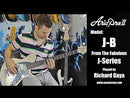 Aria Bass Guitar - JET B - See-Through Vintage White