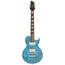 Aria Electric Guitar - PE 480 - See-Through Emerald Blue