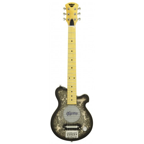 Aria Electric Guitar - PGG 200PL Portable Guitar - Black Paisley